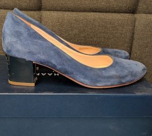 Cole Haan Blue Suede Pump.